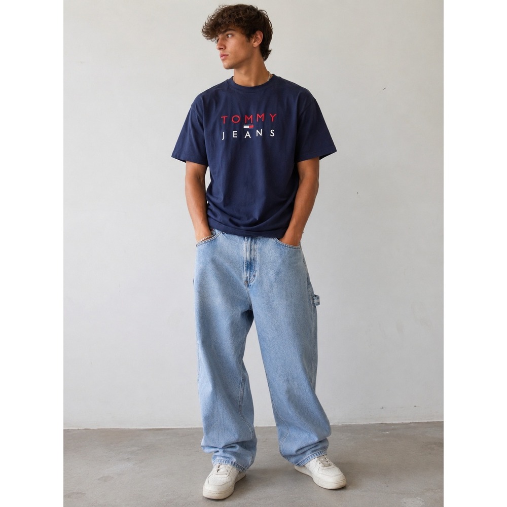 Vintage Tommy Hilfiger Jeans Carpenter Pants 29x32 Baggy Unisex Light Wash Y2K